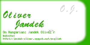 oliver jandek business card